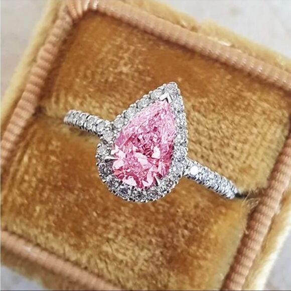 Pink Diamond Ring New in Gift Box - Picture 3 of 4